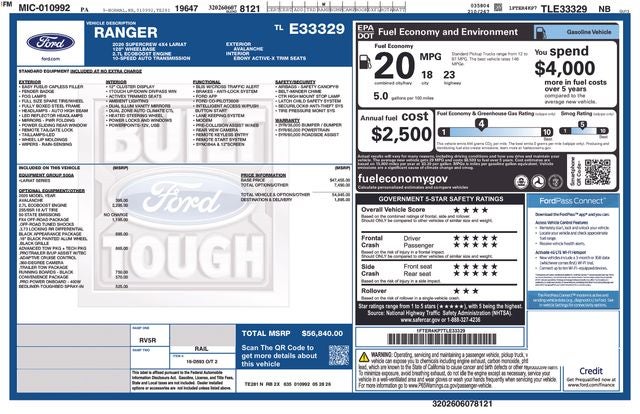 2026 Ford Ranger Lariat