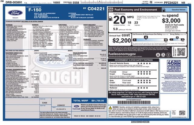 2023 Ford F-150 Platinum