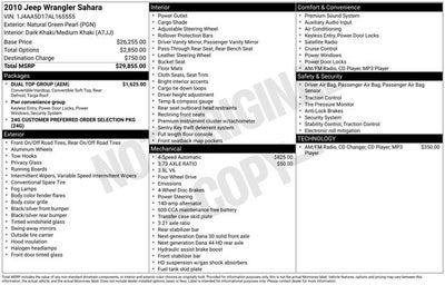 2010 Jeep Wrangler Sahara