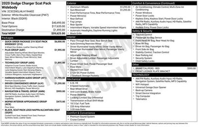 2020 Dodge Charger R/T Scat Pack Widebody