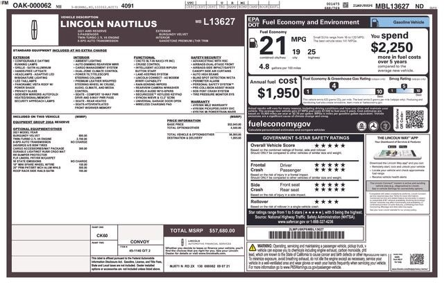 2021 Lincoln Nautilus Reserve