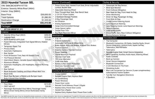 2023 Hyundai Tucson SEL