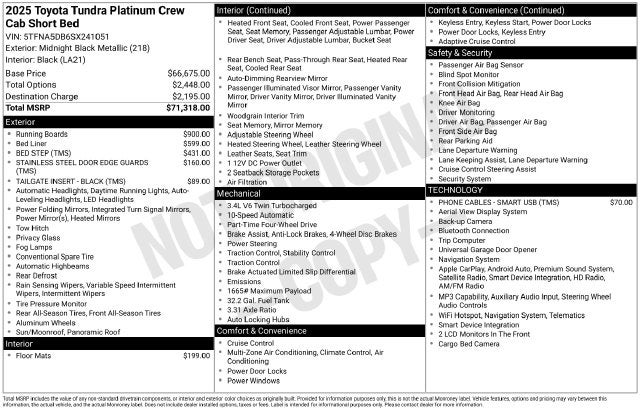 2025 Toyota Tundra Platinum