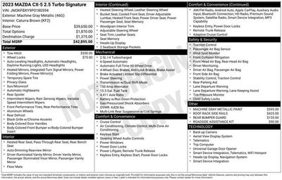 2023 Mazda Mazda CX-5 2.5 Turbo Signature