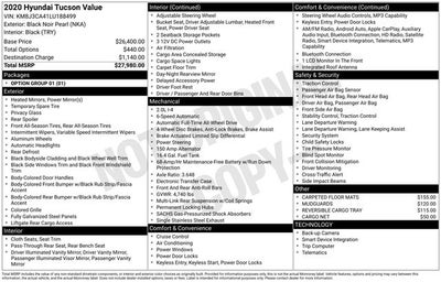 2020 Hyundai Tucson Value
