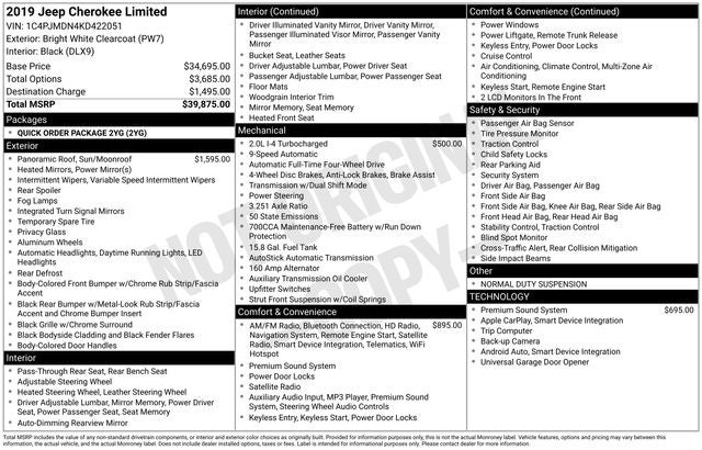 2019 Jeep Cherokee Limited