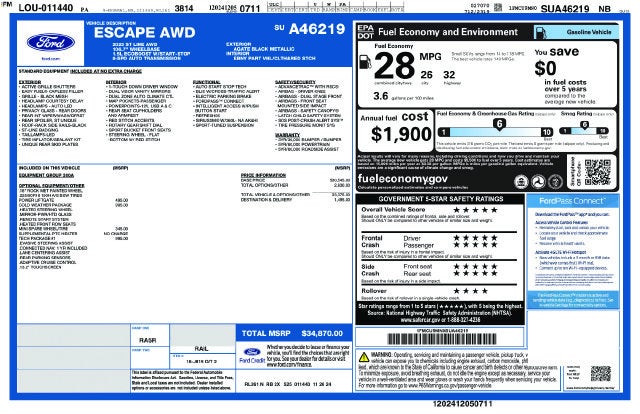 2025 Ford Escape ST-Line