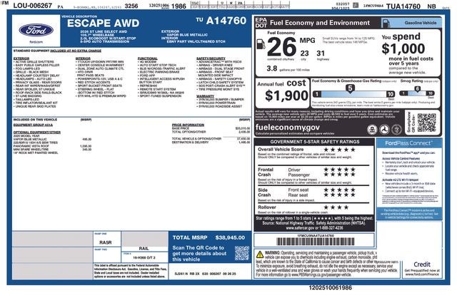 2026 Ford Escape ST-Line Select