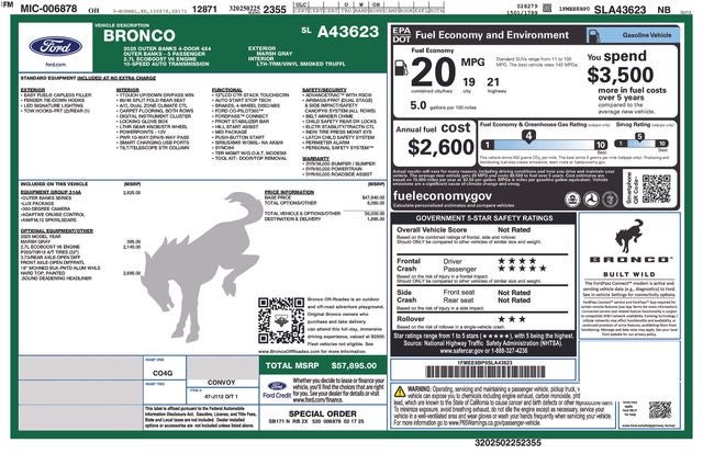 2025 Ford Bronco Outer Banks