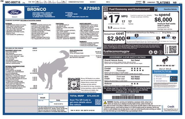 2026 Ford Bronco Badlands