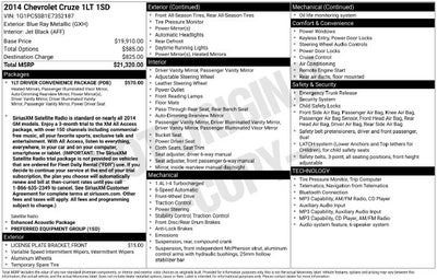 2014 Chevrolet Cruze 1LT