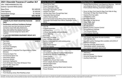 2021 Chevrolet Traverse LT Leather