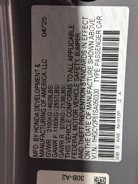 2025 Honda Accord Hybrid Sport