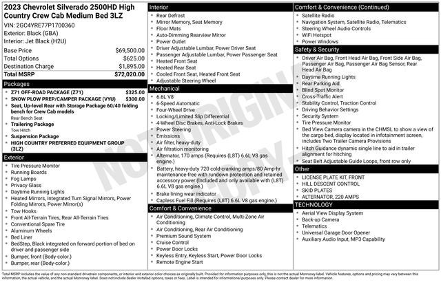 2023 Chevrolet Silverado 2500HD High Country