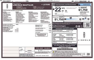 2019 Lincoln Nautilus Reserve