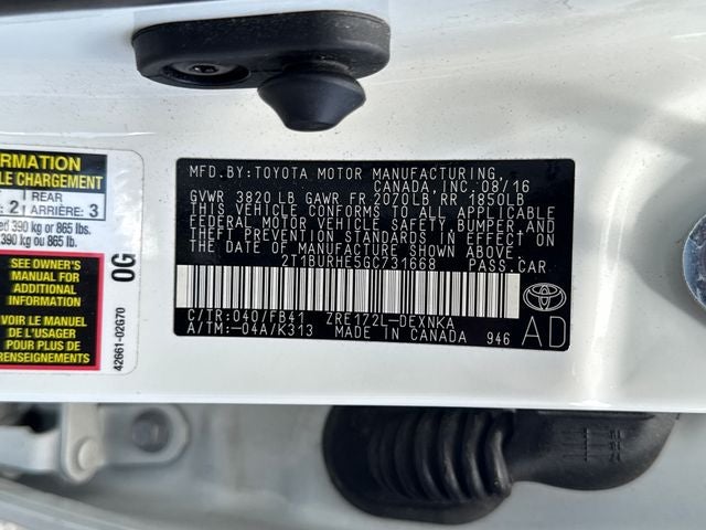 2016 Toyota Corolla LE