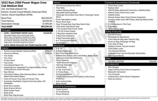2022 RAM 2500 Power Wagon