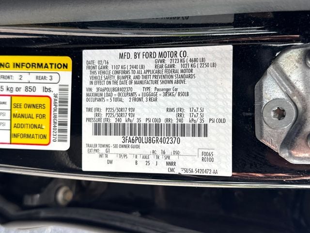 2016 Ford Fusion Hybrid SE