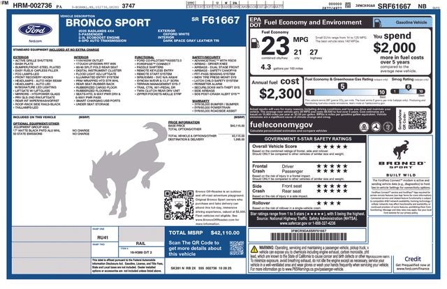 2025 Ford Bronco Sport Badlands