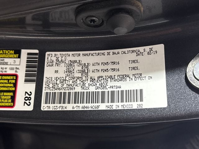 2019 Toyota Tacoma SR V6