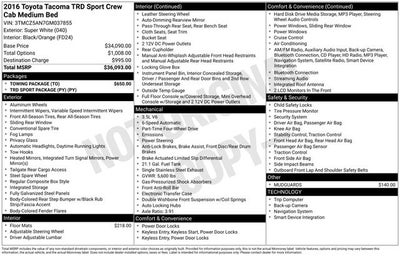 2016 Toyota Tacoma TRD Sport