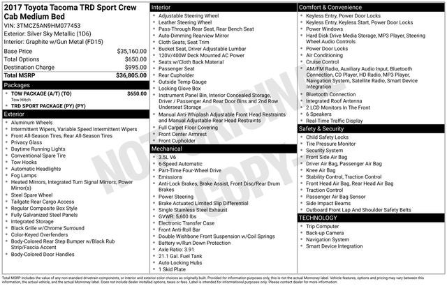 2017 Toyota Tacoma TRD Sport V6