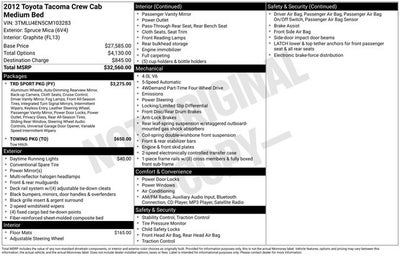 2012 Toyota Tacoma TRD Sport V6