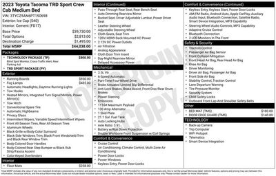 2023 Toyota Tacoma TRD Sport V6