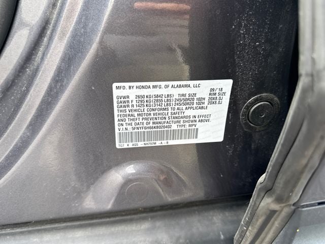2019 Honda Pilot Touring 7 Passenger