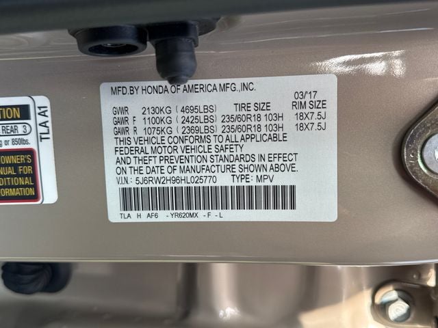 2017 Honda CR-V Touring