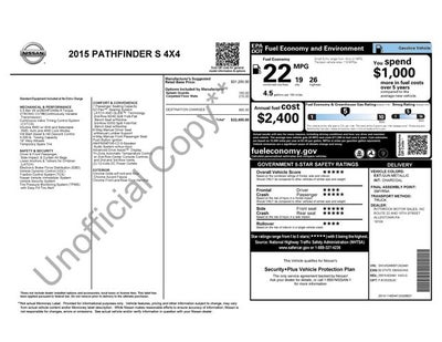 2015 Nissan Pathfinder S