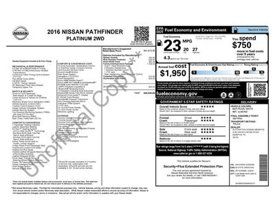 2016 Nissan Pathfinder Platinum