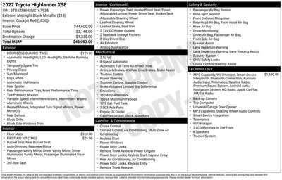 2022 Toyota Highlander XSE