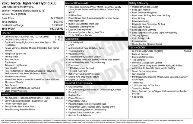 2023 Toyota Highlander Hybrid XLE