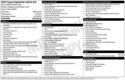 2023 Toyota Highlander Hybrid XLE