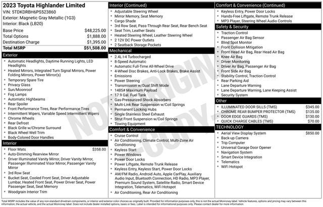 2023 Toyota Highlander Limited