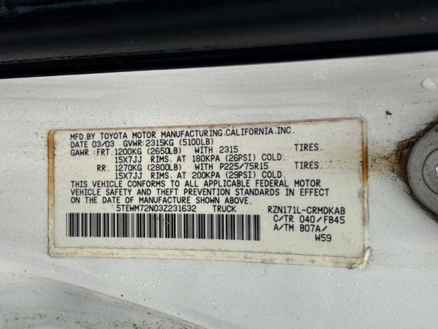 2003 Toyota Tacoma Base