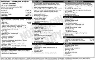 2023 Toyota Tundra Hybrid Platinum