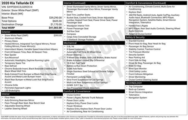 2020 Kia Telluride EX