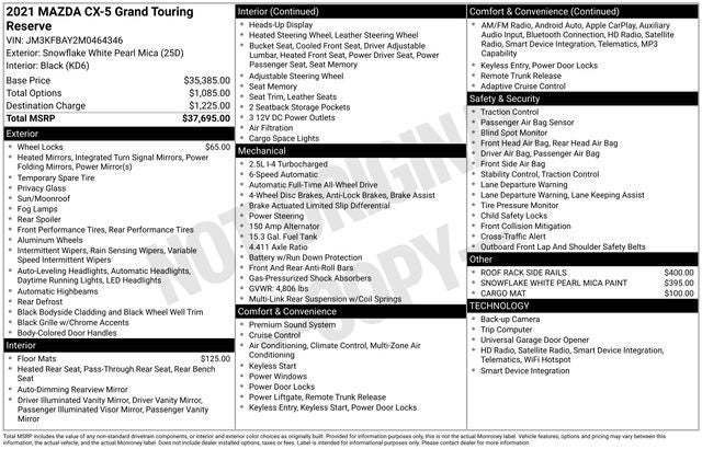 2021 Mazda Mazda CX-5 Grand Touring Reserve