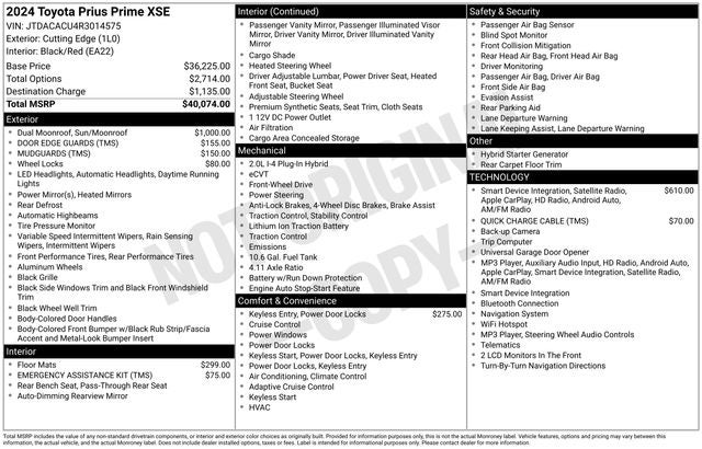 2024 Toyota Prius Prime XSE