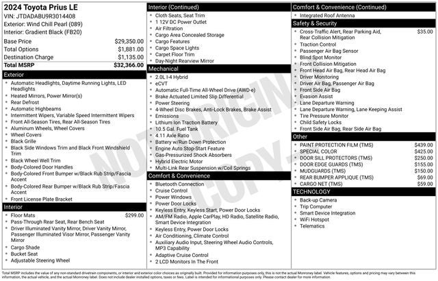 2024 Toyota Prius LE