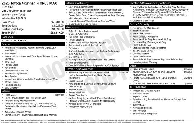 2025 Toyota 4Runner i-FORCE MAX Hybrid Limited