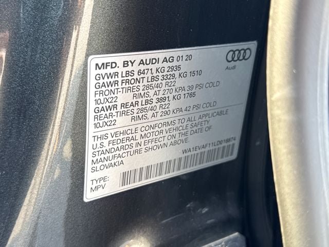 2020 Audi Q8 55 Premium Plus quattro