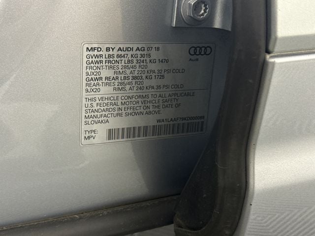 2019 Audi Q7 55 Premium Plus quattro