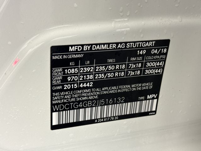 2018 Mercedes-Benz GLA GLA 250 4MATIC®